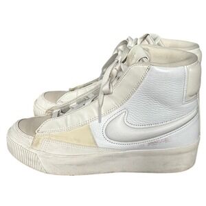 Nike Blazer Mid Victory Sneakers Women's Sz 7.5 White DR2948-100‎ Leather